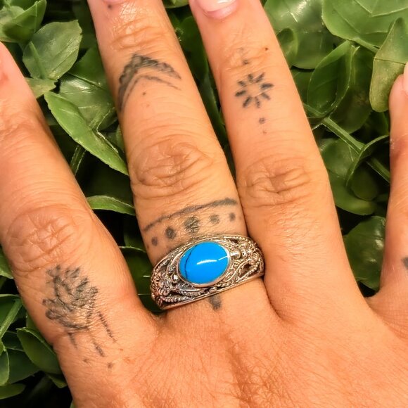💍Turquoise Sterling silver s.9 - Picture 1 of 5